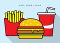 Fast food icons Ã¢â¬â stock illustration